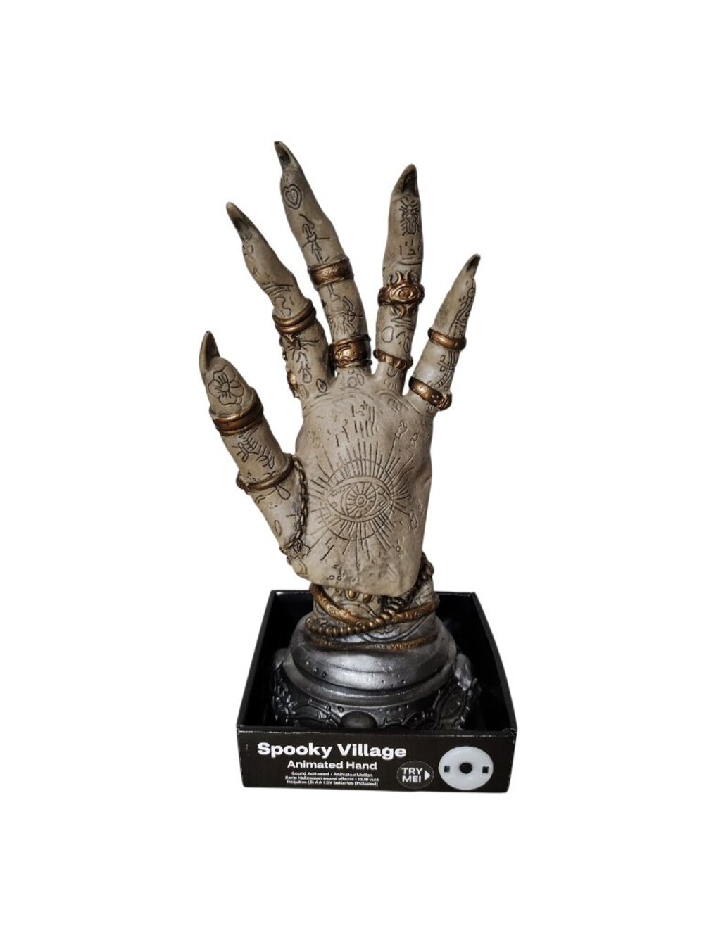 Spooky Village Animated Hand Halloween Decor Sound-Activated Motion